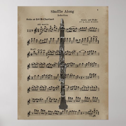 Poster Partition Clarinet (Devant)