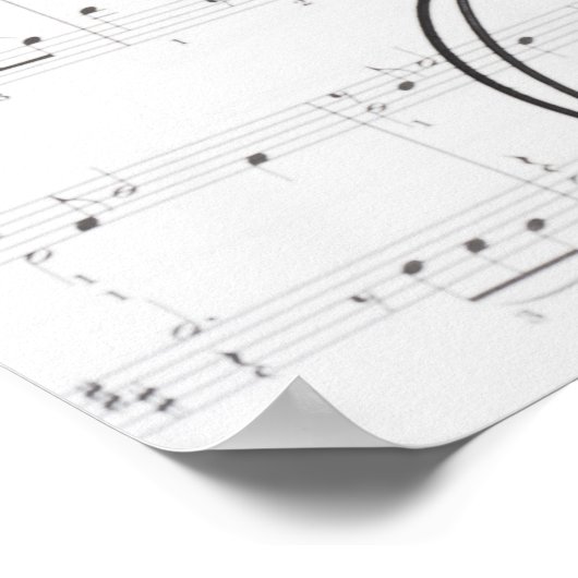 Poster Partition et écouteurs (Coin)