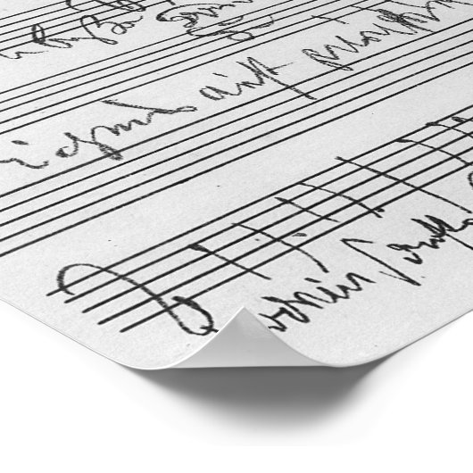 Poster Partition musicale manuscrite (Coin)