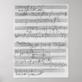 Poster Partition musicale manuscrite (Devant)