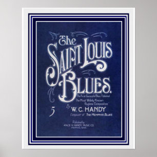 Poster Partition musicale "The St Louis Blues" Imprimer 1