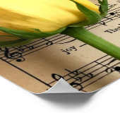 Poster Partition Rose jaune (Coin)