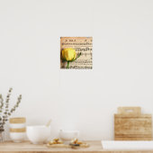 Poster Partition Rose jaune (Cuisine)