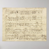 Poster Partition sur parchemin manuscrite en encre (Devant)