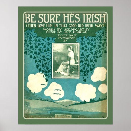 Poster Partition vintage Assurez-vous qu'il est irlandais (Devant)