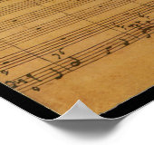 Poster Partition vintage de Johann Sebastian Bach (Coin)