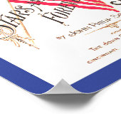 Poster Partition vintage Étoiles et rayures Copie permane (Coin)