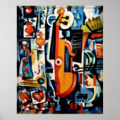 Poster Parto de Viola Bom Menage, Cubisme, (Devant)