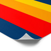 Poster partout dans le monde, rayures rétro (Coin)