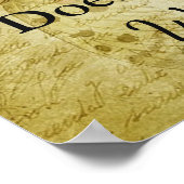 Poster "partout" de la carte de siège mariage (Coin)