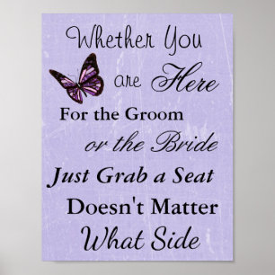Poster "partout" de la carte de siège mariage