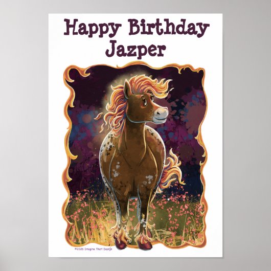 Poster Party Time Fire Horse (Devant)