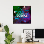 Poster PARVIONS MAINTENANT D'UN MOMENT DE SCIENCE Art (Bureau à domicile)