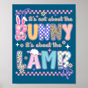 Poster Pas à propos du lapin chrétien jésus agneau bible