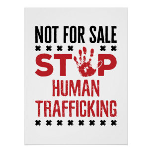 Poster Pas à vendre Stop Human Trafic