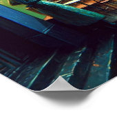 Poster "Pas besoin d'art" (Café Terrasse Noir) (Coin)