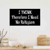 Poster Pas besoin de religion (Cuisine)