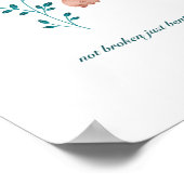 Poster Pas cassé juste une citation courbée avec fleur (Coin)