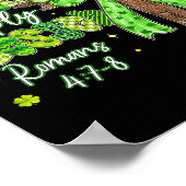 Poster Pas chanceux bénis trèfles chrétiens st patricks (Coin)