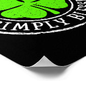 Poster Pas chanceux simplement béni Christian St Patricks (Coin)