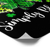 Poster Pas chanceux simplement béni Shamrock chrétien St (Coin)