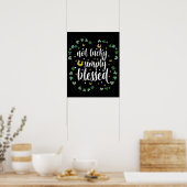 Poster Pas chanceux simplement béni St Patrick's Day (Cuisine)