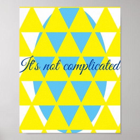 Poster Pas compliqué (Devant)