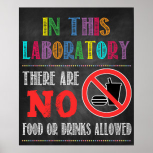 Poster Pas d'affiche en classe de nourriture ou de boisso