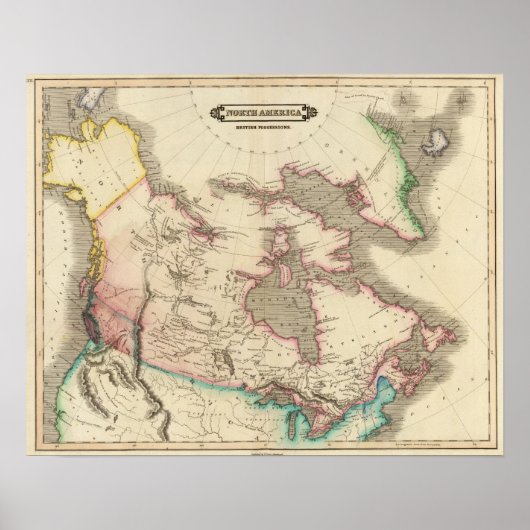 Poster Pas d'Amérique possessions britanniques (Devant)