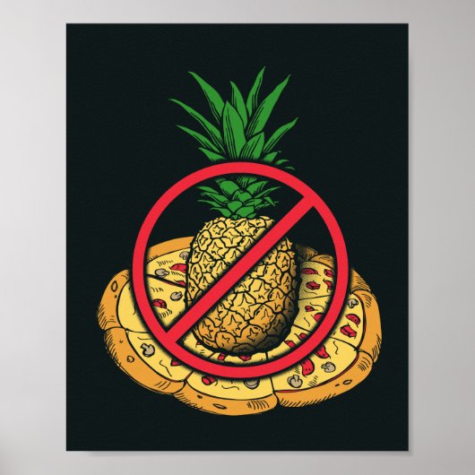 Poster Pas d'ananas sur ma pizza (Devant)