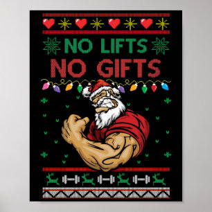Poster Pas d'ascenseurs Non s Vilain entraînement de Noël