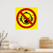Poster PAS de Bébés qui Pleurent ⚠ Panneau de l'aéroport  (Cuisine)