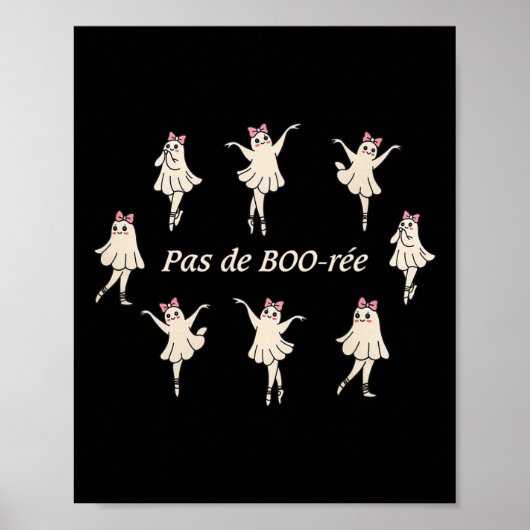 Poster Pas De Boo-rée Funny Ballet Éffrayant Fantômes Dan (Devant)