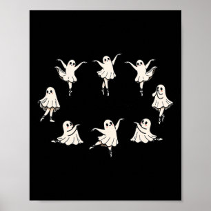 Poster Pas De Boo-rée Funny Ballet Éffrayant Fantômes Dan