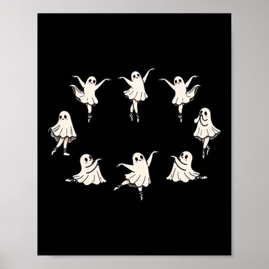 Poster Pas De Boo-rée Funny Ballet Éffrayant Fantômes Dan (Devant)