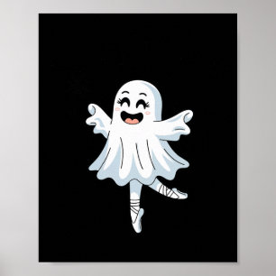 Poster Pas De Boo-rée Funny Ballet Ghosts Danse Halloween