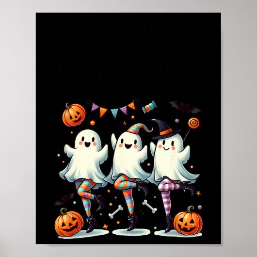 Poster Pas De Boo-rée Funny Ballet Ghosts Danse Halloween (Devant)