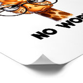 Poster Pas de café, pas de travail, drôle dire Pas de caf (Coin)