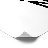 Poster Pas de Cerveau Pas de gain Funky Cerveau Pun (Coin)