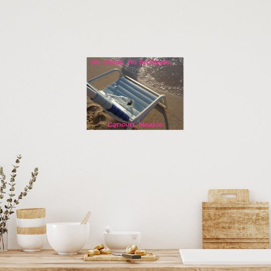 Poster Pas de chaussures, pas de problèmes. . ... (Cuisine)