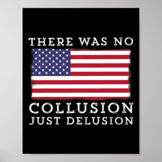 Poster Pas de Collusion Juste une Illusion Avec le Drapea (Devant)