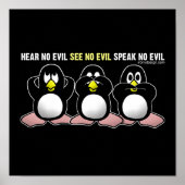 Poster Pas de conception de pingouins malins (Devant)