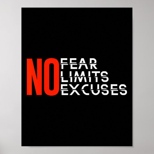Poster Pas de crainte Pas de limites Pas d'explications _ (Devant)