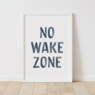 Poster Pas de décor de crèche de plage Wake Zone