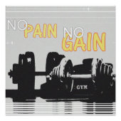 Poster Pas de douleur ni gain (Devant)