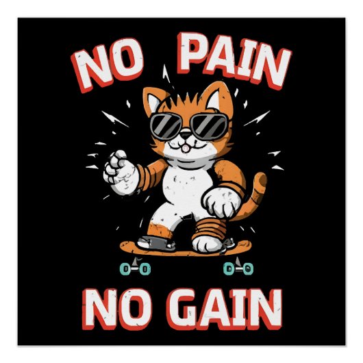 Poster Pas de douleur Pas de Gain (Devant)