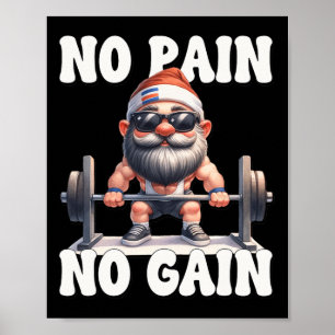 Poster Pas de douleur, pas de gain, amour de gnome de fit