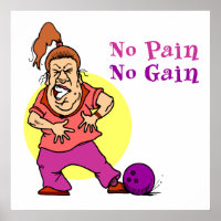 pas de douleur pas de gain drôle bowling design