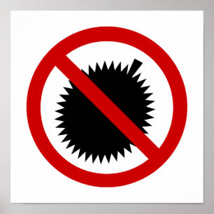 Poster PAS de fruit tropical Durian ⚠ Panneau thaï ⚠