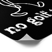 Poster Pas de Golf Aujourd'hui Funny Sad Stickman Golfer  (Coin)